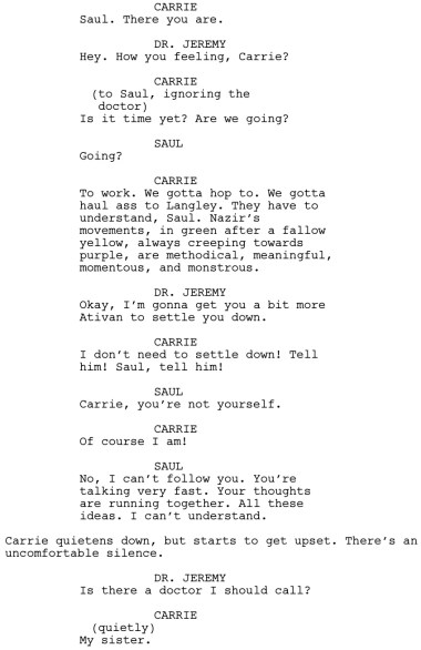 Homeland The Vest Dialogue 1