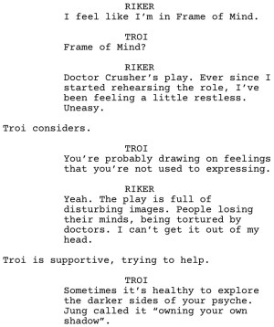 Star Trek TNG Frame of Mind Dialogue 1